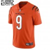 Camiseta Niño Cincinnati Bengals Joe Burrow 9 Nike Anaranjado 2021 NFL Draft